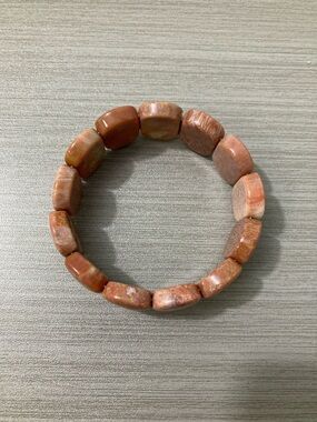 Natural Orange Stone Stretch Bracelet - Women Jewelry